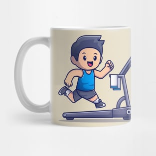 Cute People Running On Treadmill Mug